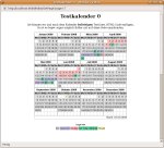 Kalender mit Monaten in K&auml;stchen